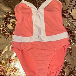 Cute Girly Pink One-Piece Bathing Suit